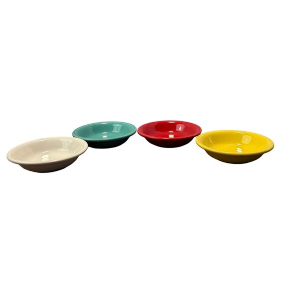 Fiesta Ware Small Ceramic DessertBowls Set Of 4 Multicolor - Picture 3 of 7